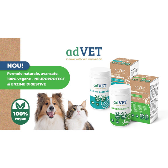 adVET Enzime Digestive, supliment digestiv caini si pisici, 90 capsule