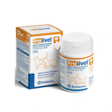 Prolivet Bioiberica – Supliment Hepatoprotector pentru Pisici și Câini de Talie Mică – 30 Comprimate