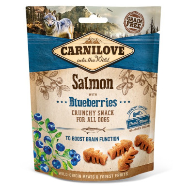Carnilove Crunchy Snack cu somon și afine pentru câini, 200 g