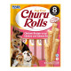Inaba Churu Rolls Chicken Salmon recompense moi cremoase pentru caini 8 x 12 g