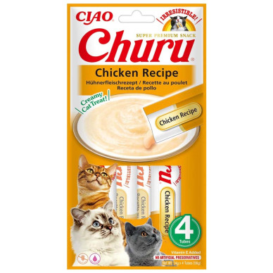 Inaba Churu Chicken recompensa cremoasa cu pui pentru pisici 4 x 14 g