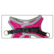 Ham pentru câini Croci Hiking, mărime M (41–46 cm), reflectorizant, fuchsia – confort și control pentru talie medie