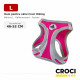 Ham pentru câini Croci Hiking, mărime L (46–53 cm), reflectorizant, fuchsia – susținere și siguranță pentru talie mare