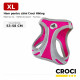 Ham pentru câini Croci Hiking, mărime XL (53–58 cm), reflectorizant, fuchsia – rezistență și control pentru talie foarte mare
