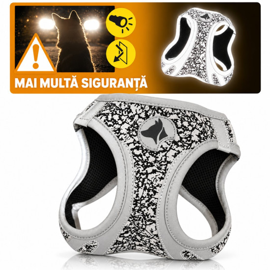 Ham pentru câini Croci Hiking, mărime L (46–53 cm), reflectorizant, roșu – susținere și siguranță pentru talie mare