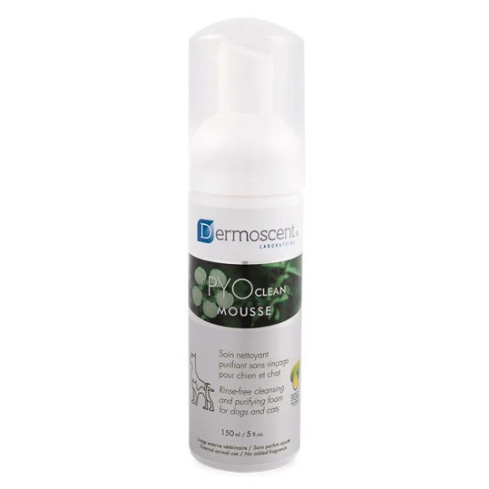 Dermoscent PYOclean Mousse – Spumă Antimicrobiană fără Clătire pentru Câini și Pisici – 150 ml