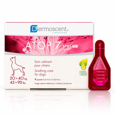 Dermoscent Atop 7 Spot-On 20–40 kg, 4 pipete – suport dermatologic