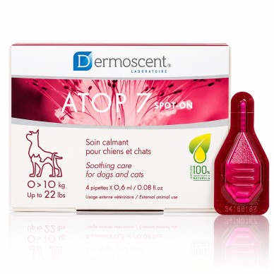 Dermoscent Atop 7 Spot-On – Îngrijire Dermatologică pentru Câini și Pisici 0–10 kg – 4 Pipete