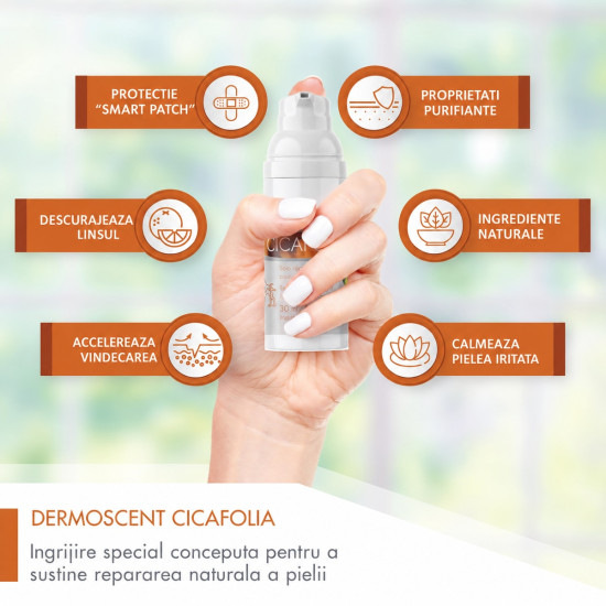 Dermoscent Cicafolia – Lichid Dermatologic Regenerant pentru Câini și Pisici, 30 ml