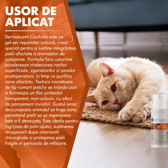Dermoscent Cicafolia – Lichid Dermatologic Regenerant pentru Câini și Pisici, 30 ml