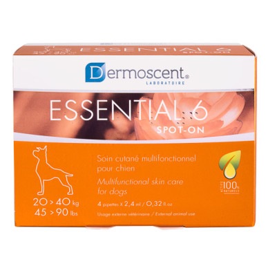 Dermoscent Essential 6 spot-on 20-40 kg, caini, 4 pipete