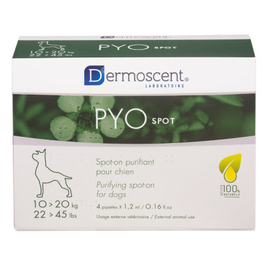 Dermoscent PYOspot 10-20 kg, spot-on dermatologic caini, 4 pipete