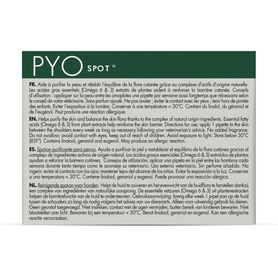 Dermoscent PYOspot 10-20 kg, spot-on dermatologic caini, 4 pipete