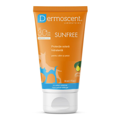Dermoscent SunFREE SPF 30 – Cremă de Protecție Solară pentru Câini și Pisici – 30 ml