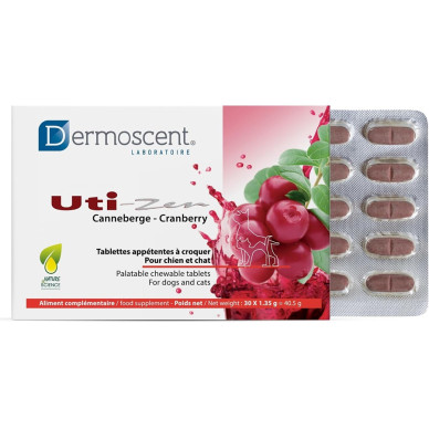 Dermoscent Uti-Zen, supliment urinar caini si pisici, 30 comprimate