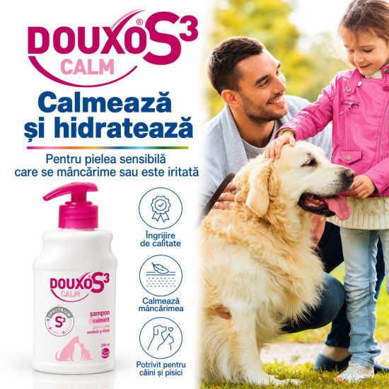 Douxo S3 Calm Shampoo – Șampon Dermatologic Calmanta pentru Câini și Pisici – 200 ml