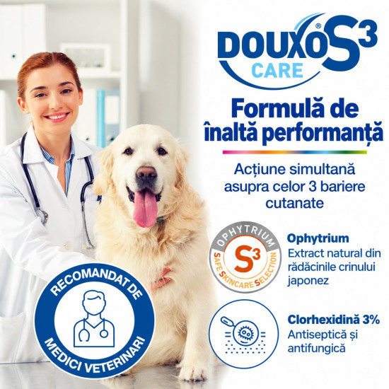Douxo S3 Pyo Shampoo – Șampon Antimicrobian pentru Câini și Pisici – 200 ml