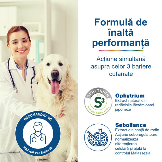 Douxo S3 Seb Mousse – Spumă Seboregulatoare fără Clătire pentru Câini și Pisici – 150 ml