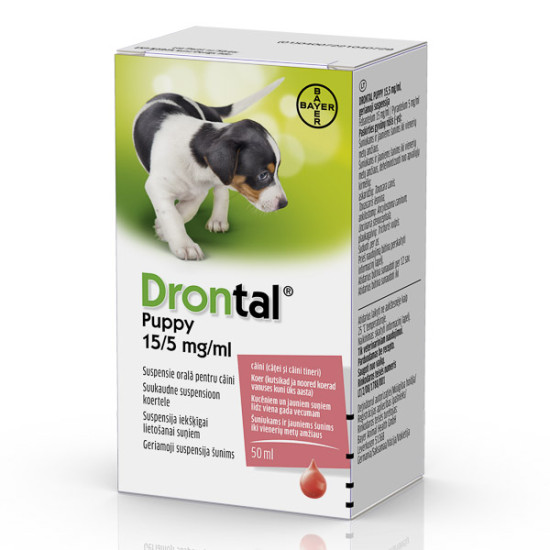 Drontal Puppy Suspension – Deparazitant Intern pentru Căței – 50 ml