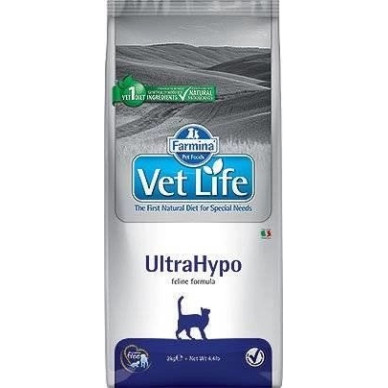 Farmina Vet Life Feline UltraHypo – hrană uscată dietetică pentru pisici cu alergii/intoleranțe alimentare și dermatoze, 2 kg