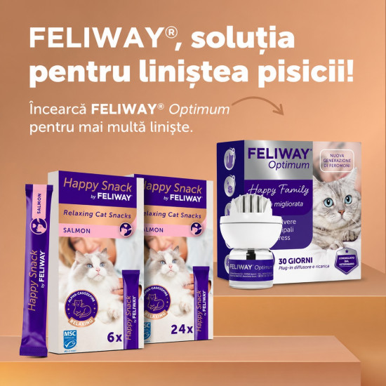 FELIWAY Happy Snack Somon, 15 g x 6 buc – recompense calmante pentru pisici
