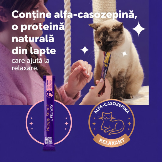 FELIWAY Happy Snack Somon, 15 g x 6 buc – recompense calmante pentru pisici