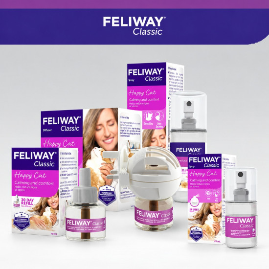 Feliway Classic Spray, 60 ml – feromoni pentru reducerea stresului la pisici
