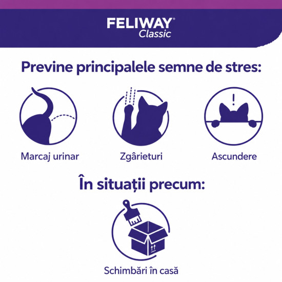 Feliway Classic Spray, 60 ml – feromoni pentru reducerea stresului la pisici