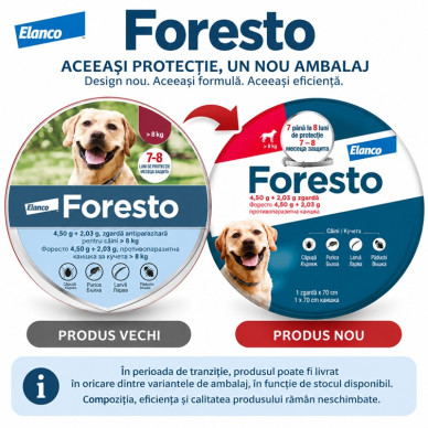 Foresto – Zgarda Antiparazitară pentru Câini de Talie Medie-Mare, 70 cm