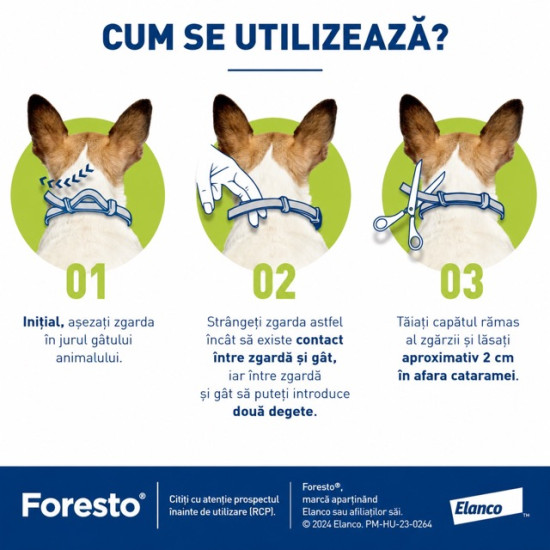 Foresto – Zgarda Antiparazitară pentru Câini de Talie Medie-Mare, 70 cm