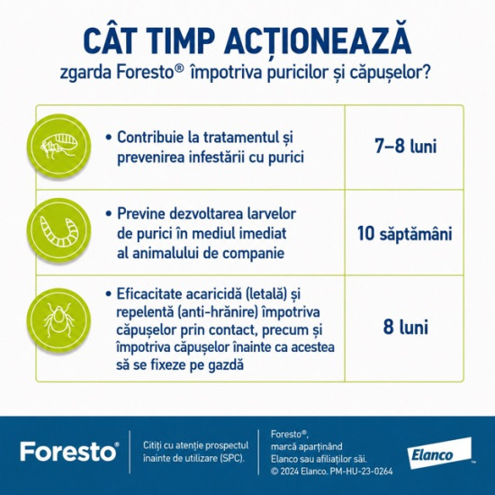 Foresto – Zgarda Antiparazitară pentru Câini de Talie Medie-Mare, 70 cm