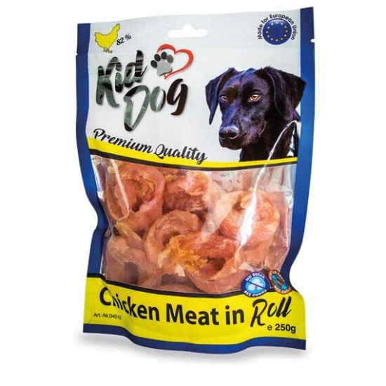 KidDog Recompense Pentru Caini, Inele Din Piept De Pui, 250 g