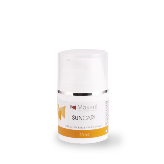 Maxani SunCare, 30 ml – cremă solară pentru câini, pisici și animale sensibile