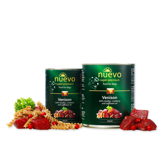 Nuevo cu Căprioară – hrană umedă completă pentru câini adulți, conservă 800 g