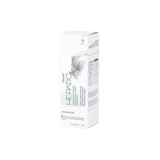 Petswell Hepatic ON Medium & Large Breeds – Supliment Lichid pentru Susținerea Funcției Hepatice la Câini de Talie Medie și Mare, 50 ml