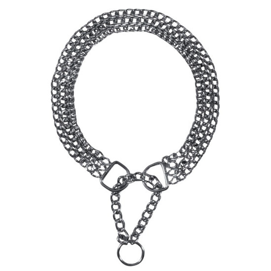 Zgarda Lanț cu Trei Rânduri Semi-strangulantă pentru Câini Trixie, L–XL: 55 cm / 2.5 mm, 2267