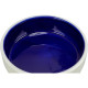 Castron Ceramic pentru Pisici, 0.3 l / 12 cm, Crem / Albastru