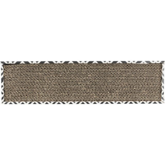Carton de Zgâriat Scratchy pentru Pisici, 48 x 5 x 13 cm, Negru / Alb