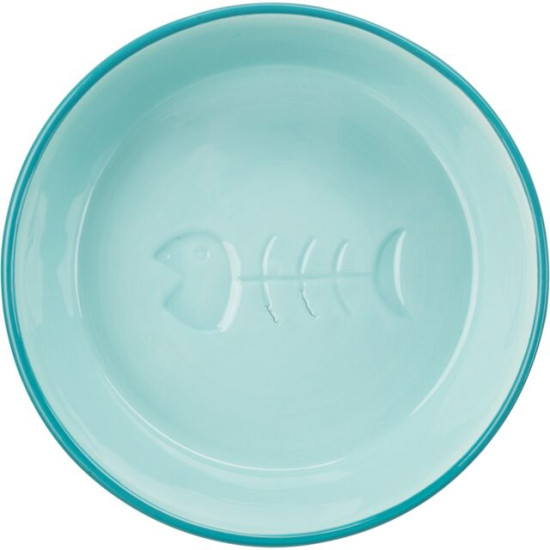 Castron Ceramic pentru Pisici, 0.2 l / 13 cm, Diverse Culori