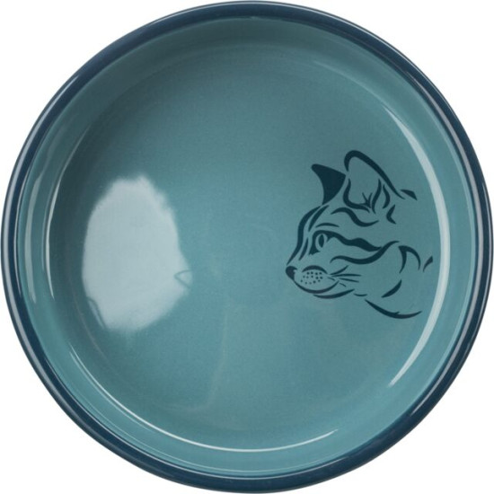 Castron Ceramic pentru Pisici, 0.3 l / 15 cm, Diverse Culori