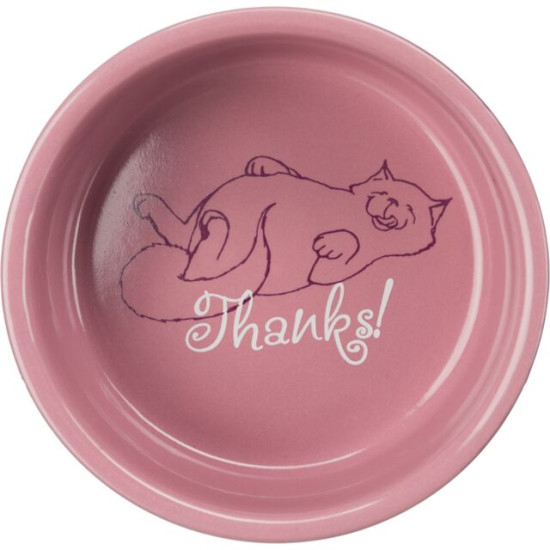 Castron Ceramic pentru Pisici, 0.3 l / 11 cm, Diverse Culori