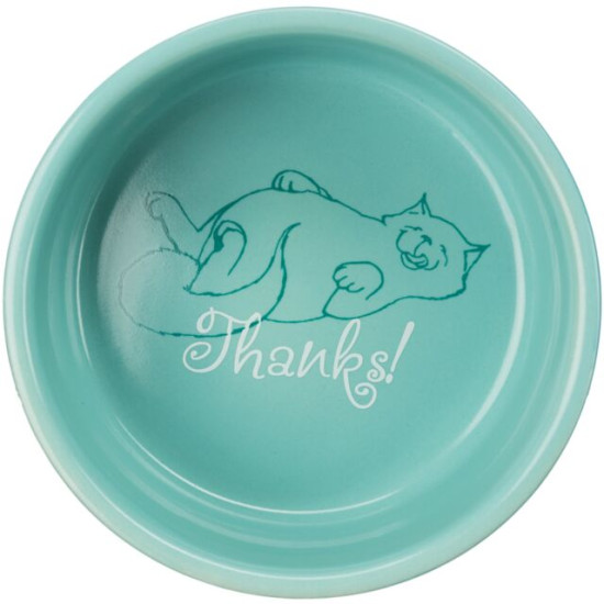 Castron Ceramic pentru Pisici, 0.3 l / 11 cm, Diverse Culori