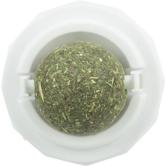 Jucărie pentru Pisici, Minge Catnip cu Suport, 5 cm