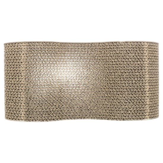 Carton de Zgâriat Junior Wave pentru Pisici, 38 x 7 x 18 cm, Lila Deschis / Verde Mentă