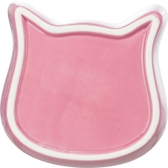 Castron Ceramic pentru Pisici, Formă Cap Pisică, 0.25 l / 12x12 cm, Diverse Culori