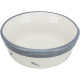 Set 2 Castroane Ceramice cu Suport Metalic Trixie, 2x0.3 l / 12 cm / 26x7x14 cm, Alb/Albastru-Gri, 24790