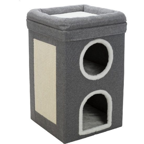 Ansamblu de Joacă Turn Saul pentru Pisici, 39x39 cm / h: 64 cm, Gri