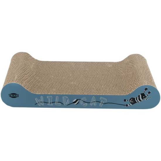 Carton de Zgâriat Wild Cat pentru Pisici, 41 x 7 x 24 cm, Albastru