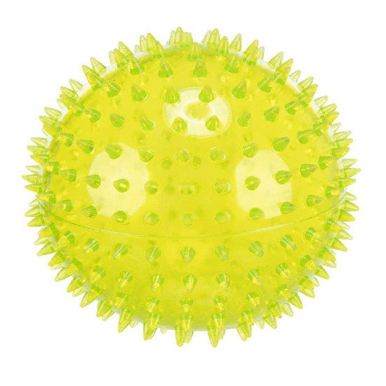 Jucărie pentru Câini, Minge Arici Plutitoare, 12 cm, Lime