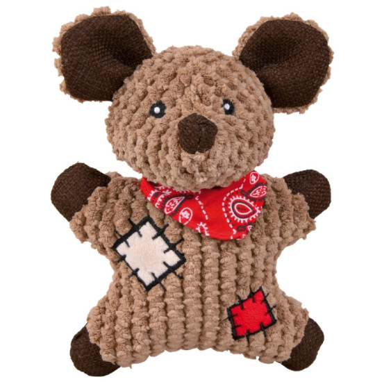 Jucărie pentru Câini, Șoarece cu Petice, Plus, cu Sunet, 19 cm